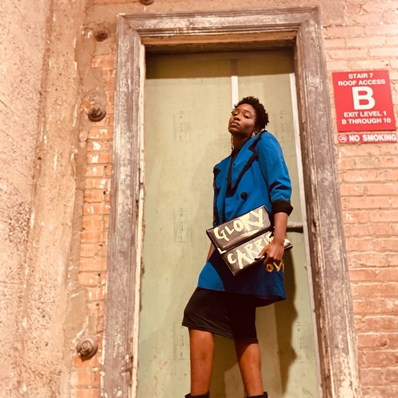 Custom Faith Blue Vintage Dress Jacket-Isa 43-Size 8 - Picture 3 of 5